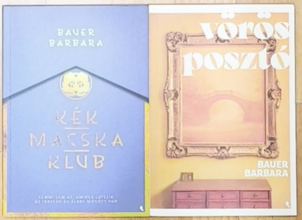 2db Bauer Barbara reg�ny - V�r�s poszt�, K�k Macska Klub