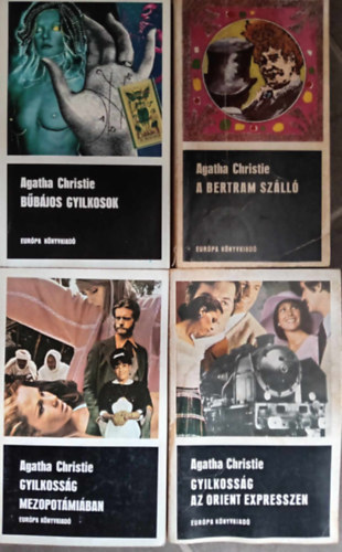 (4db) Agatha Christie krimi knyvcsomag: Bbjos gyilkosok / A bertram szll / Gyilkossg mezopotmiban / Gyilkossg az orient expresszen