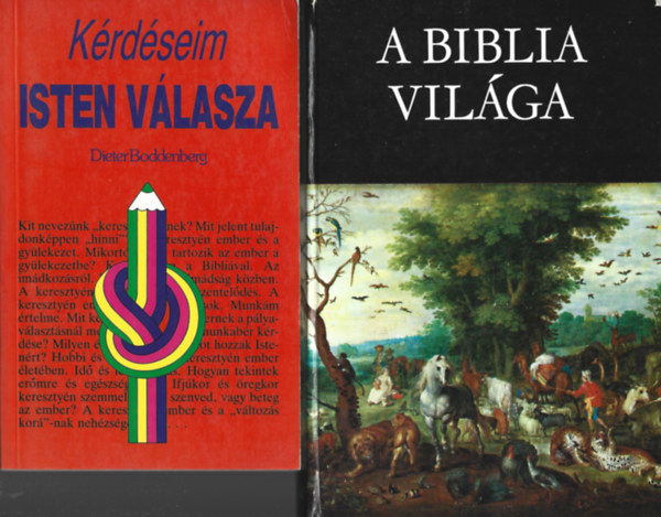 2 db knyv, Dieter Boddenberg: Krdseim-Isten vlasza, Rapcsnyi Lszl: A biblia vilga