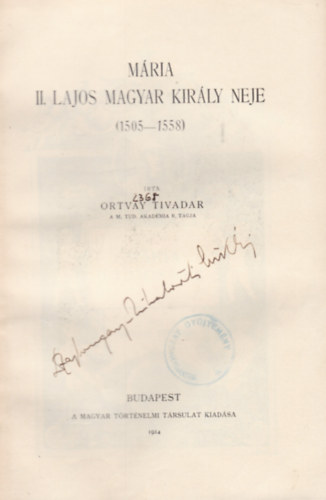 M�ria II. Lajos Magyar kir�ly neje (1505-1558)