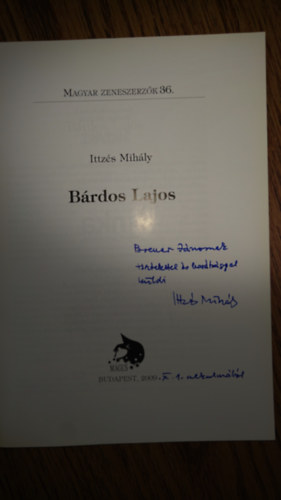 B�rdos Lajos (Magyar zeneszerz�k 36.)