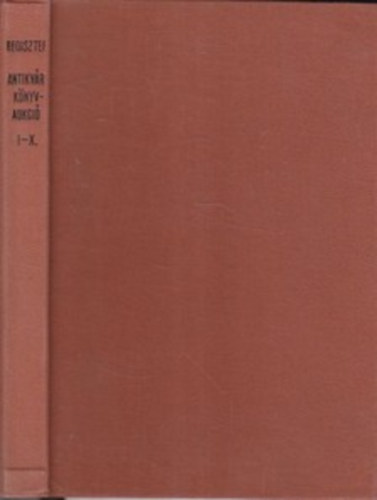 Antikvr knyvaukci I-X. regisztere