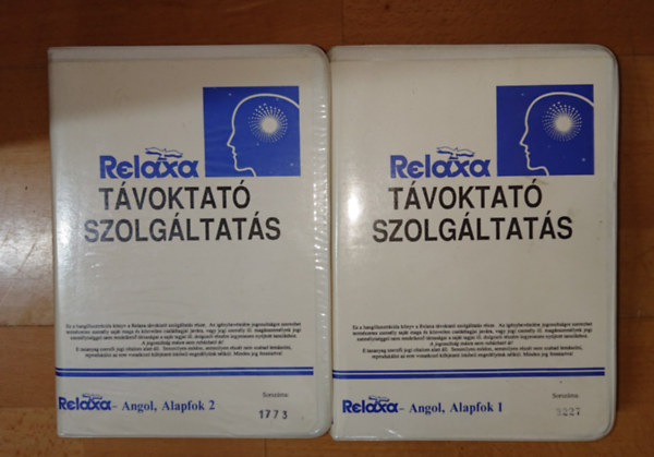 2 Relaxa T�voktat� solg�ltat�s �sszesen 12 magn�kazett�n: Angol, Alapfok 1., Angol, Alapfok 2.