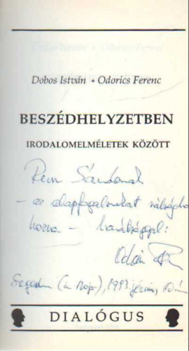 Beszdhelyzetben- Irodalomelmletek kztt