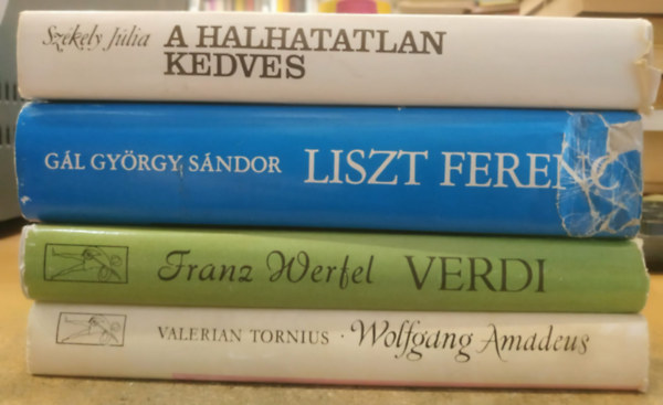 4 db zenet�rt�net: A halhatatlan kedves + Liszt Ferenc �let�nek reg�nye + Verdi + Wolfgang Amadeus