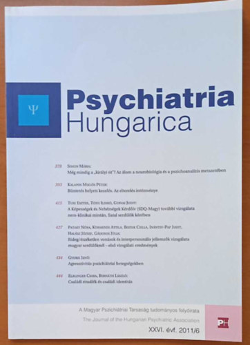T�nyi Tam�s - Psychiatria Hungarica XXVI. �vf. 2011/6