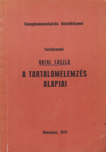 A tartalomelemzs alapjai