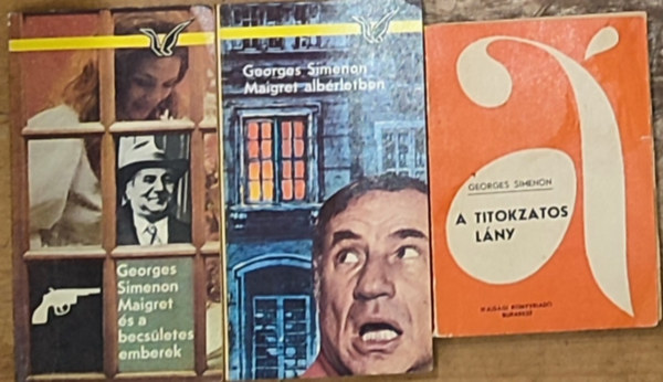 3db Georges Simenon reg�ny - A titokzatos l�ny, Maigret �s a becs�letes emberek, Maigret alb�rletben