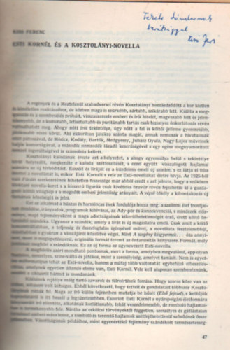 Esti Kornl s a Kosztolnyi-novella- Klnlenyomat