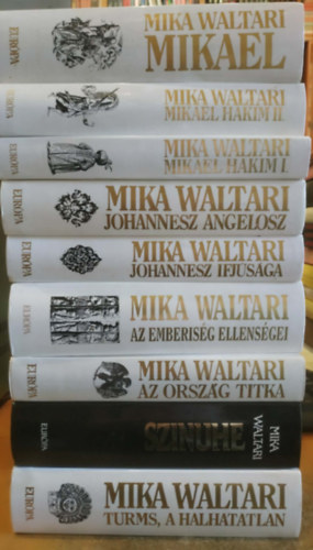 9 db Mika Waltari: Mikael; Mikael Hakim I-II.; Johannesz Angelosz; Johannesz ifj�s�ga; Az emberis�g ellens�gei; Az orsz�g titka; Szinuhe; Turms, a halhatatlan