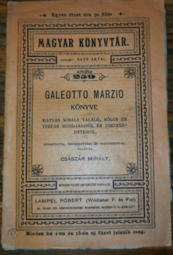 Galeotto Marzio knyve