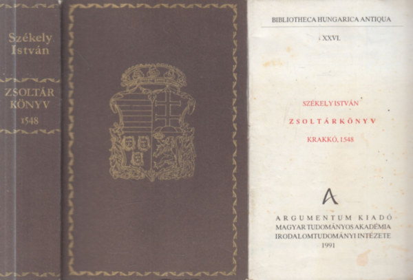 Zsolt�rk�nyv 1548. (Bibliotheca Hungarica Antiqua XXVI.)- k�s�r�f�zettel