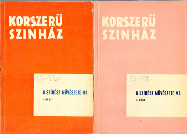 A sz�n�sz m�v�szete ma I-II. (Korszer� sz�nh�z)