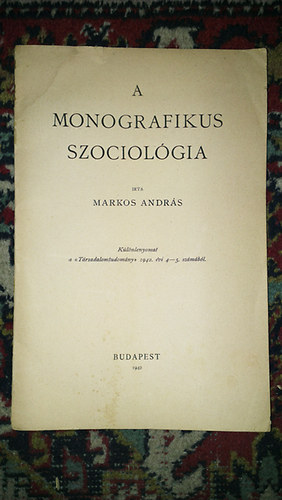 A monografikus szociol�gia