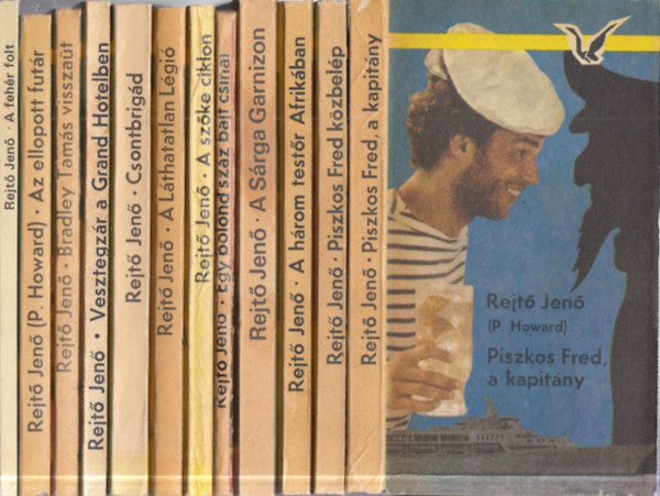 12 db. kalandreg�ny (Piszkos Fred, a kapit�ny + Piszkos Fred k�zbel�p F�lig Jimmy �szinte sajn�lat�ra + A h�rom test�r Afrik�ban + A S�rga Garnizon + Egy bolond sz�z bajt csin�l + A sz�ke ciklon + A L�thatatlan L�gi� + Csontbrig�d