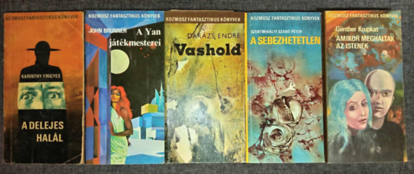 (5db) Kozmosz Fantasztikus Knyvek knyvcsomag: A delejes hall / A yan jtkmesterei / ashold / A sebezhetetlen / Amikor meghaltak az Istenek