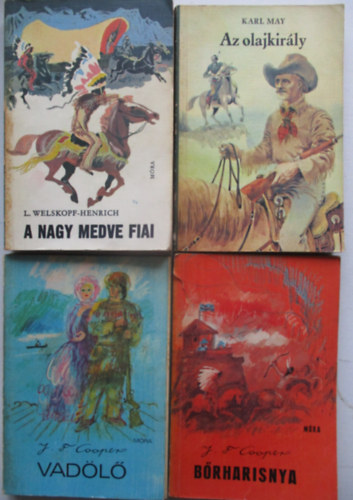 4 db Western regny (Vadl, A nagy medve fiai, Az olajkirly, Brharisnya)