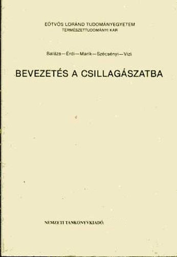 Bal�zs - �rdi - Marik - Sz�cs�nyi - V�zi - Bevezet�s a csillag�szatba - K�zirat