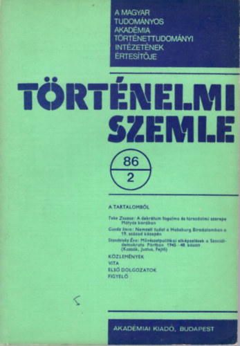 Trtnelmi Szemle 86/2