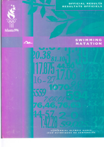 25 db. Atlanta 1996, Olimpiai Jtkok eredmnyek (A4-es fzet, knyv, sportganknt)- Hivatalos olimpiai kiadvny (Tbbnyelv)