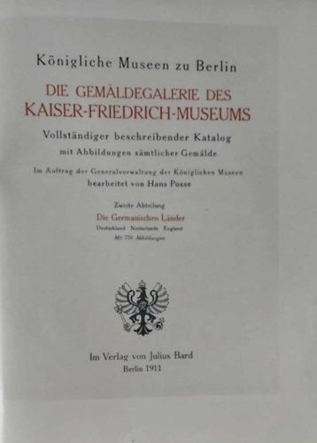 Dei Gemldegalerie des Kaiser-Friedrich-Museums - Knigliche Museen zu Berlin