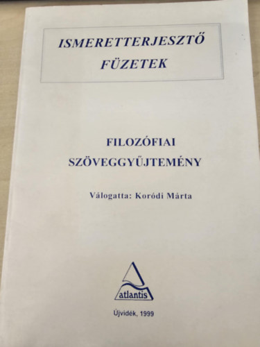 Filozfiai szveggyjtemny (Ismeretterjeszt fzetek)