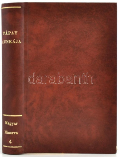A magyar literatra esmrete I-II. rsz. Magyar Minerva 4. kt. reprint