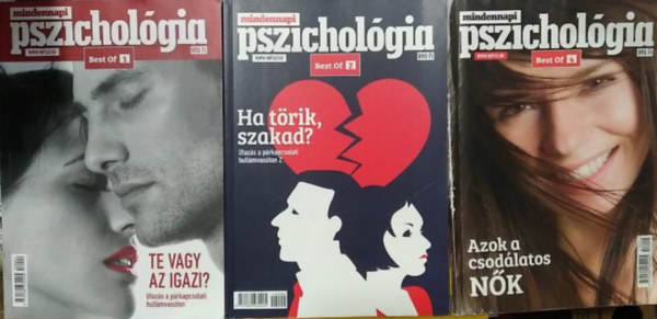 3 db Mindennapi pszichol�gia "Best of" lapsz�m: Best of 1.+ Best of 2.+ Best of 4.