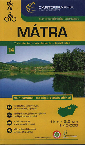 Mtra turistatrkp (Cartographia turistatrkp-sorozat 14.) - turisztikai szolgltatsokkal (kerkprtra tvonalakkal is)