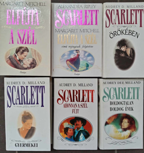 Scarlett knyvcsomag (kronolgiai sorrendben) 1. Elfjta a szl / 2. Scarlett / 3. Scarlett rkben / 4 Scarlett gyermekei / 5. Ahonnan a szl fjt / 6. Boldogtalan boldog vek