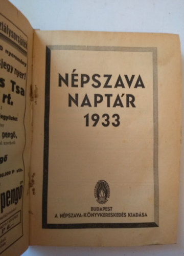 Npszava naptr 1933