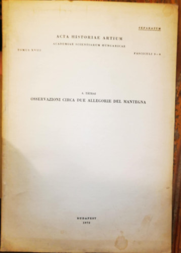 Osservazioni circa due allegorie del Mantegna
