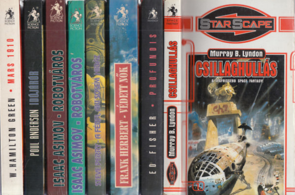 8db Valhalla Pholy Sci-fi m: Csillaghulls + Profundis + Vdett nk + A frfi aki sosem hibz + Robotvros I-II + Idjrr + Mars 1910