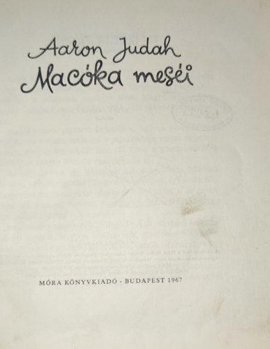 Aaron Judah - Macka mesi