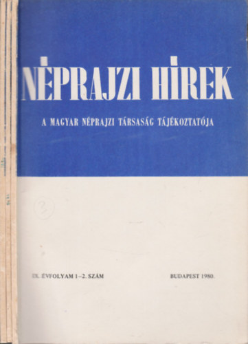 Nprajzi hrek 1980/1-6. (teljes vfolyam, 3 ktetben)