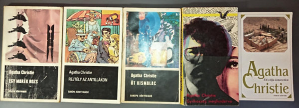 Agatha Christie - (5db) Agatha Christie knyvcsomag: Egy mark rozs / Rejtly az Antillkon / t kismalac / Gyilkossg meghirdetve / ti clja ismeretlen