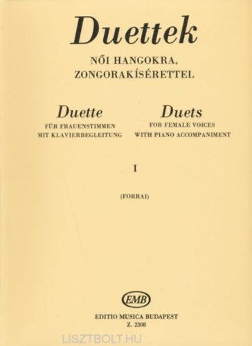 Duettek n�i hangokra I. zongorak�s�rettel