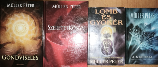 Mller Pter - 4db Mller Pter knyv - Gondvisels, Szeretetknyv, Lomb s gykr, Isten bohcai