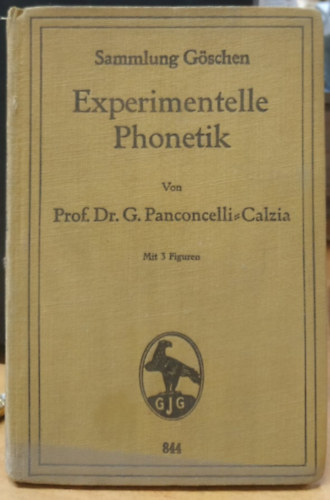 Prof. Dr. Giulio Panconcelli-Calzia - Experimentelle Phonetik 844 - Sammlung Gschen