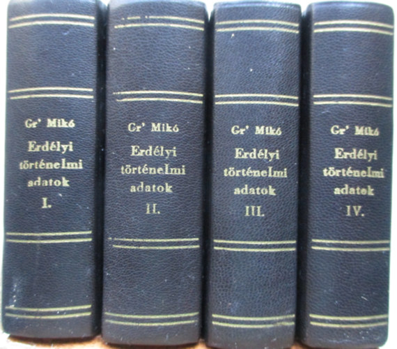 Erdlyi trtnelmi adatok I-IV. (miniknyv)