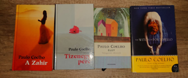 3 k�nyv Paulo Coelhot�l �s egy angol nyelv� aj�nd�kba: A Zahir, Tizenegy perc, �let + The Witch of Portobello