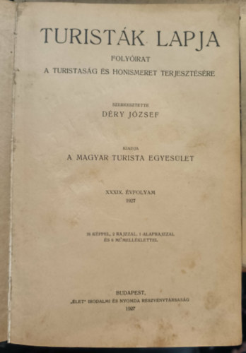 Turist�k Lapja 1927/1-12. (teljes �vfolyam)
