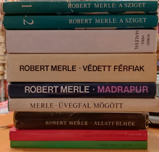 9 db Robert Merle: A sziget 1-2.; Malevil; Vdett frfiak; Madrapur; vegfal mgtt; llati elmk; Mestersgem a hall; Kt nap az let