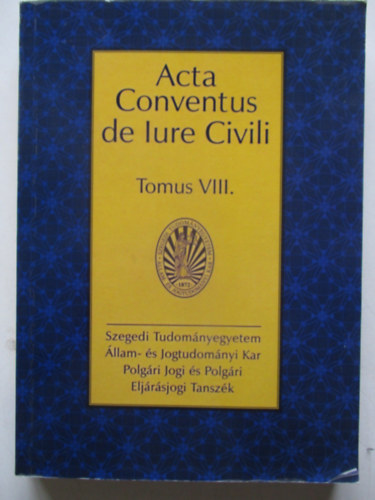 Acta Conventus de lure Civili (Tomus VIII.)