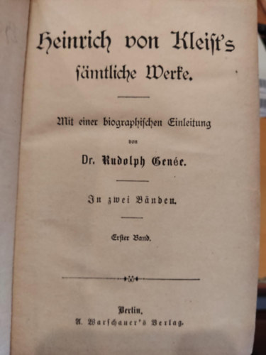 Heinrich von Kleists Smtliche Werke, gtbets