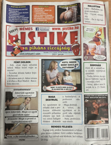 Pistike a pik�ns vicc�js�g XXVII. �vfolyam 1. sz�m - 2021. janu�r