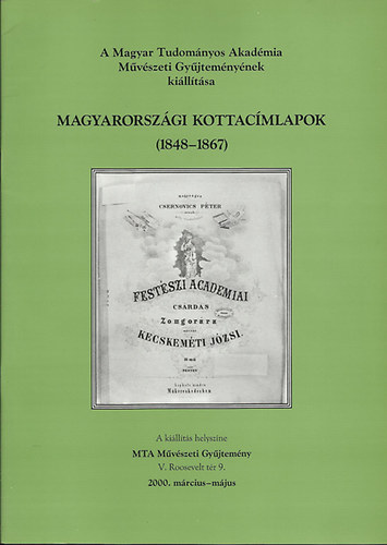 Magyarorszgi kottacmlapok (1848-1867)