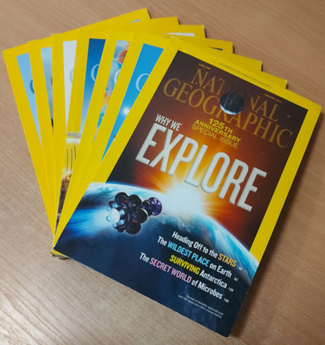 National Geographic Society - National Geographic 2013. janu�r, febru�r, m�rcius, �prilis, m�jus, november, december (7 db. sz�rv�nysz�m)