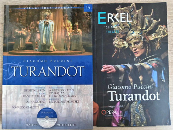 Turandot - Zenei CD mellklettel - Vilghres operk 15. + erkel sznhz Turandot eladsnak magyar-angol prospektusa