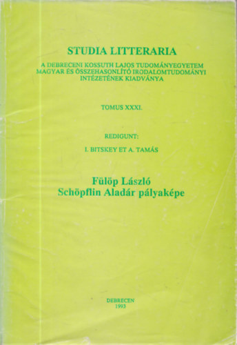 Schpflin Aladr plyakpe (Studia Litteraria tomus XXXI.)